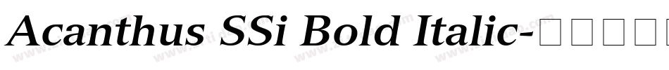 Acanthus SSi Bold Italic字体转换